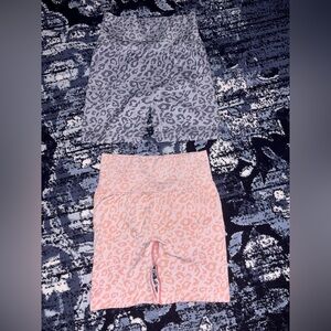 Leopard Print Biker Shorts Set